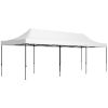 Outsunny Freestanding Shade Tent 9.5x28 White with Carry Bag Weights for Outdoor Events Gatherings Easy Transport