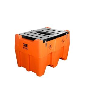 116 Gallon Diesel Poly Fuel Tank, Ratchet Strap Recesses, 15 GPM Fuel Pump, Lockable Lid, Reinforced Single Wall Design, TMG-DFT116
