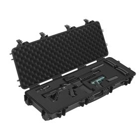 Hard Rifle Case, Lockable Rifle Case with Pre-cut Foams, 40 in. Gun Storage with Wheels