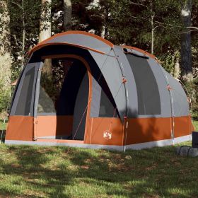 Camping Tent Tunnel 3-Person Gray and Orange Waterproof