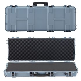 Hard Rifle Case, Lockable Rifle Case with Pre-cut Foams, 42 in Movable Gun Storage with Wheels