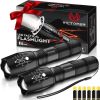 PowerBeam – 2-Pack LED Tactical Flashlights, Zoomable & Waterproof