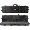 Rifle Hard Case with 3 Layers Fully-protective Foam, 50 inch lockable Hard Gun Case with Wheels