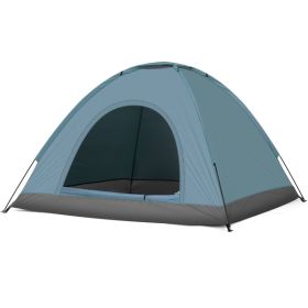 3-4 Person Camping Dome Tent Blue