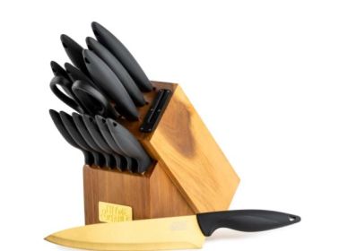 Thyme & Table 15-Piece Knife Block Set