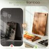 Astercook Deep-Carbonized Bamboo Cutting Boards for Kitchen with Wood Storage Stand