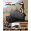 Hard Rifle Case, Lockable Rifle Case with Pre-cut Foams, 40 in. Gun Storage with Wheels