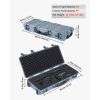Hard Rifle Case, Lockable Rifle Case with 4 Layers Pre-cut Foams, 36 in. Gun Storage with Wheels