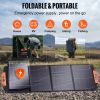 VEVOR Portable Monocrystalline Solar Panel, Monocrystallin120W Foldable ETFE Solar Charger, 23% Efficiency Solar Panel w/ Type C, DC 18V