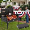 "All-in-One BBQ Grill – Compact Foldable Charcoal Grill with Tool Storage – Outdoor Cooking"