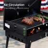 "All-in-One BBQ Grill – Compact Foldable Charcoal Grill with Tool Storage – Outdoor Cooking"