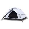 Camping Tent Dome 4-Person White Blackout Fabric Quick Release