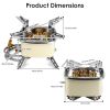 13000W Portable Windproof Camping Stove Five-head Gas Cooking Burner with Piezo Ignition Stepless Flame Control Fit For ISO-butane, Propane