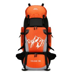 New Outdoor Mountaineering Bag Large Capacity Lightweight Waterproof Professional Hiking Camping Backpack (Option: Orange)