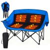 Oversized Heated Camping Chair, Patio Lounge Chairs with 3 Heat Levels