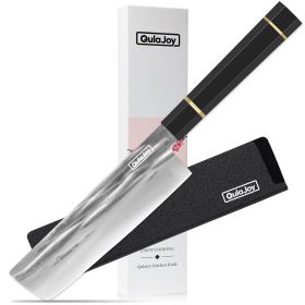 Chef Knife 8 Inch - Hand Forged Swedish Sandvik Steel Gyuto Cooking Knife - Classic Octagonal Handle (Option: Nakiri)