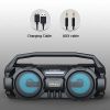 Portable Bluetooth Speakers Powerful Column Home Theater Bass With Mic FM Radio TF Music Center System Wireless Stereo Subwoofer