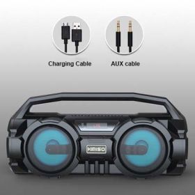 Portable Bluetooth Speakers Powerful Column Home Theater Bass With Mic FM Radio TF Music Center System Wireless Stereo Subwoofer (Color: S1 Black NO MIC, Ships From: China)