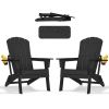 HDPE Folding Adirondack chair with Cup Holder, 2 Pack (Offered in 8 different Colors)