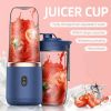 16 oz. Rechargeable Portable Juicer Home Small Power Juice Cup w/ 6-page Steel Knife Fight Guide