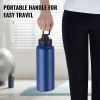 Insulated Water Bottle Stainless Steel with Wide Mouth Lid