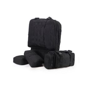 Camping Travel Bag Oxford Cloth Outdoor Backpack Army Camouflage (Option: Black)