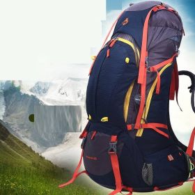 Outdoor Camping Large Capacity 80L Heavy Climbing Bag (Option: Navy Grey/56to75L)