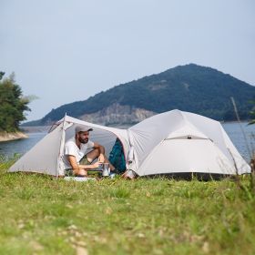 Ultralight 20D Silicone Portable Rainproof Camping Tent (Option: Grey)