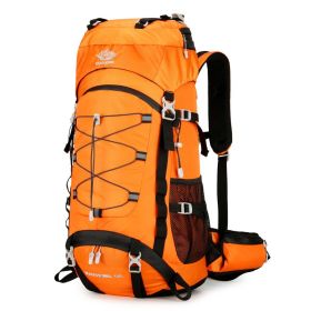 Hiking Camping Travel Outdoor Sports Hiking Bag 60 Liters Large Capacity Backpack (Option: Orange/60L)