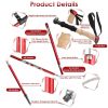 2Pcs Walking Sticks Collapsible Hiking Poles Folding Aluminum Trekking Poles Adjustable Hiking Sticks with EVA Foam Grips for Backpacking Hiking Mount